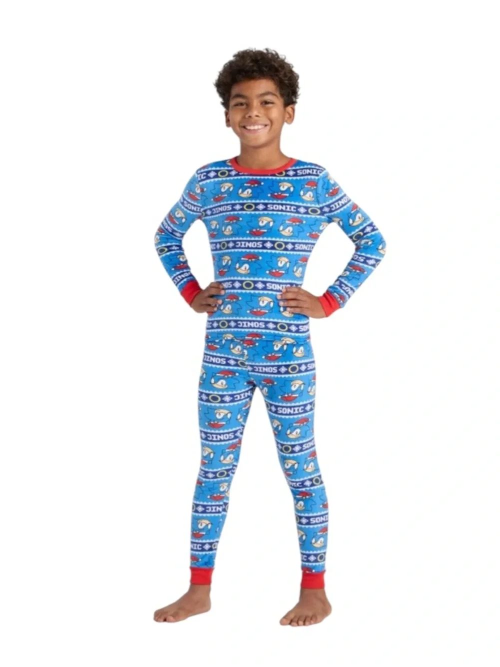 Sonic Kids' Blue Holiday Pajama Set NWT Size 6